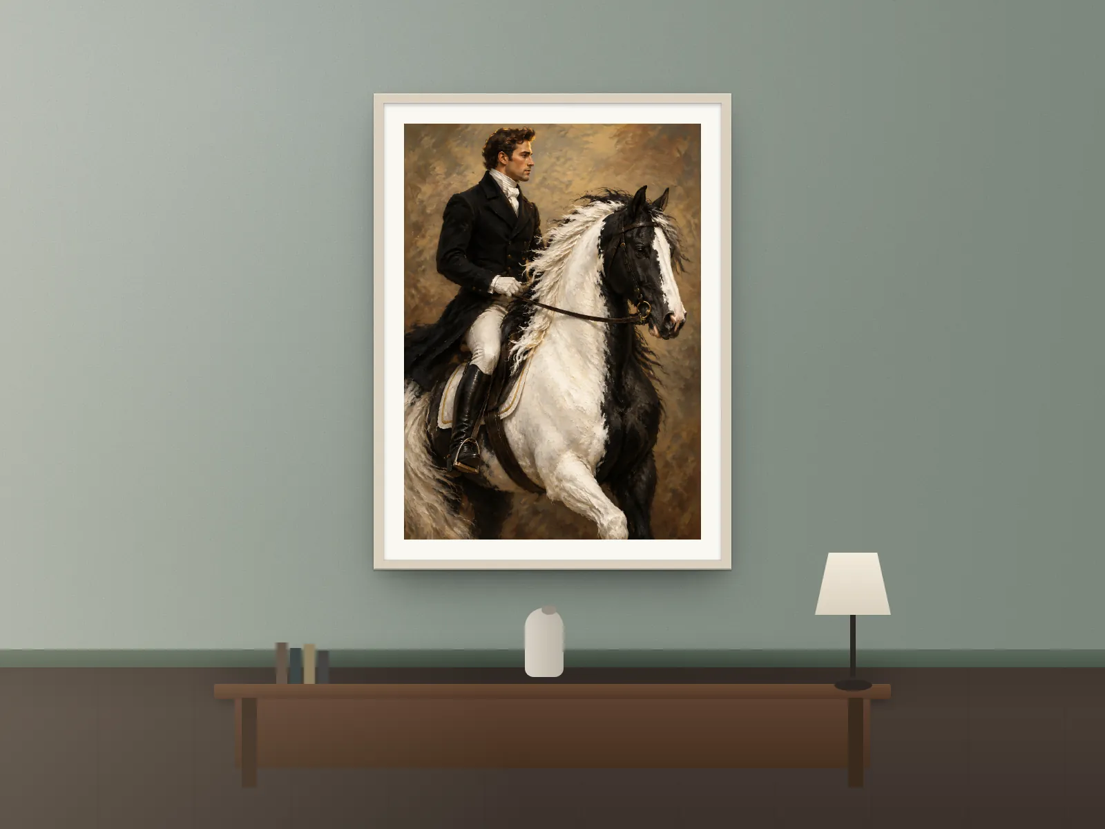 The Black Coat in a study